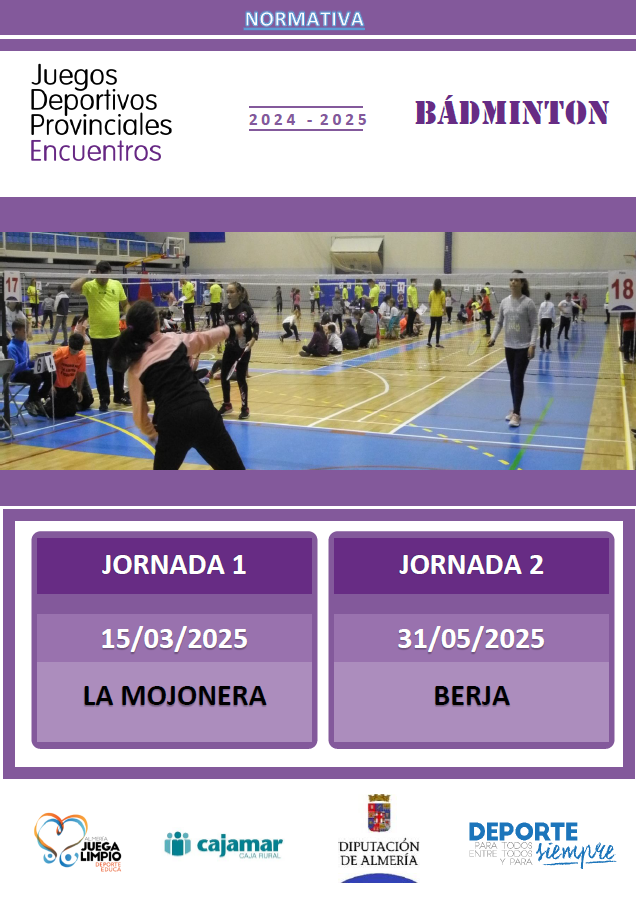 Encuentros Educativos de Promoción del Bádminton. La Mojonera 15-03-25